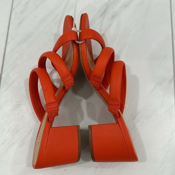 NEW! Schutz Bright Orange Olly Block Heel Leather Sandals - Size 6 - Picture 16 of 16